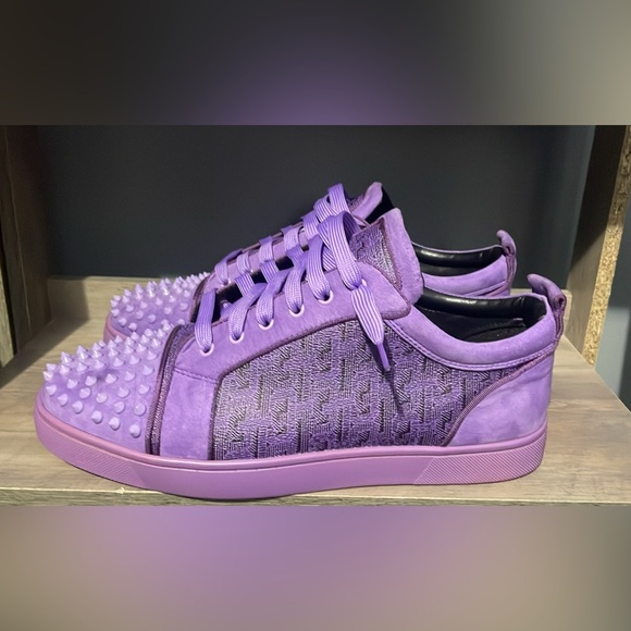 purple christian louboutin red bottom